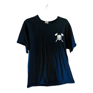 Bagram FD Afghanistan" T-shirt features a skull design with crossed axes.